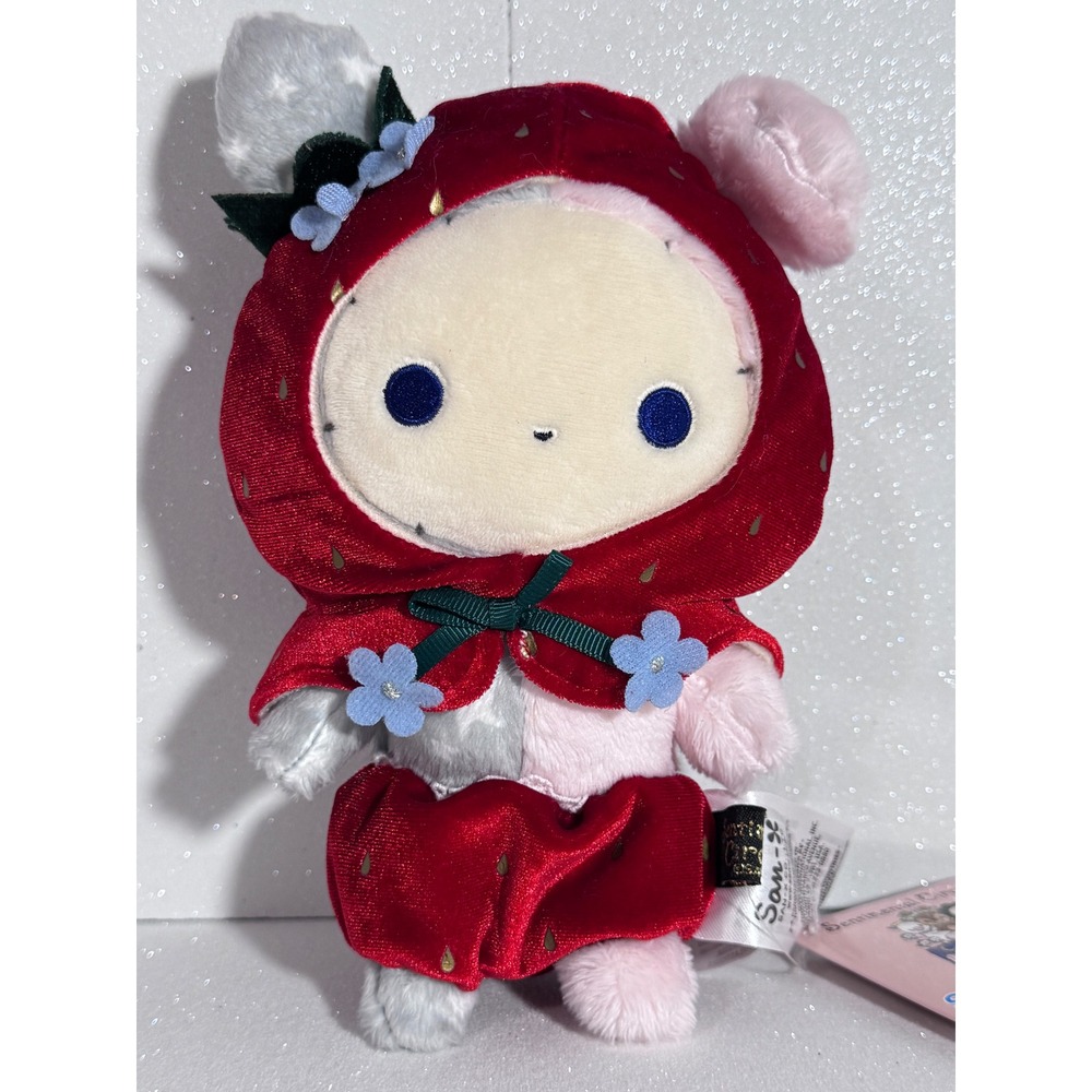 San-X Sentimental Circus Shappo Strawberry Costume Plush Rabbit US30009 Red